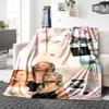 Floral Butterfly Music Collage Blanket Soft Throw Blanket For Home Bedroom Bed Sofa Travel Office Solid Christmas Blanket