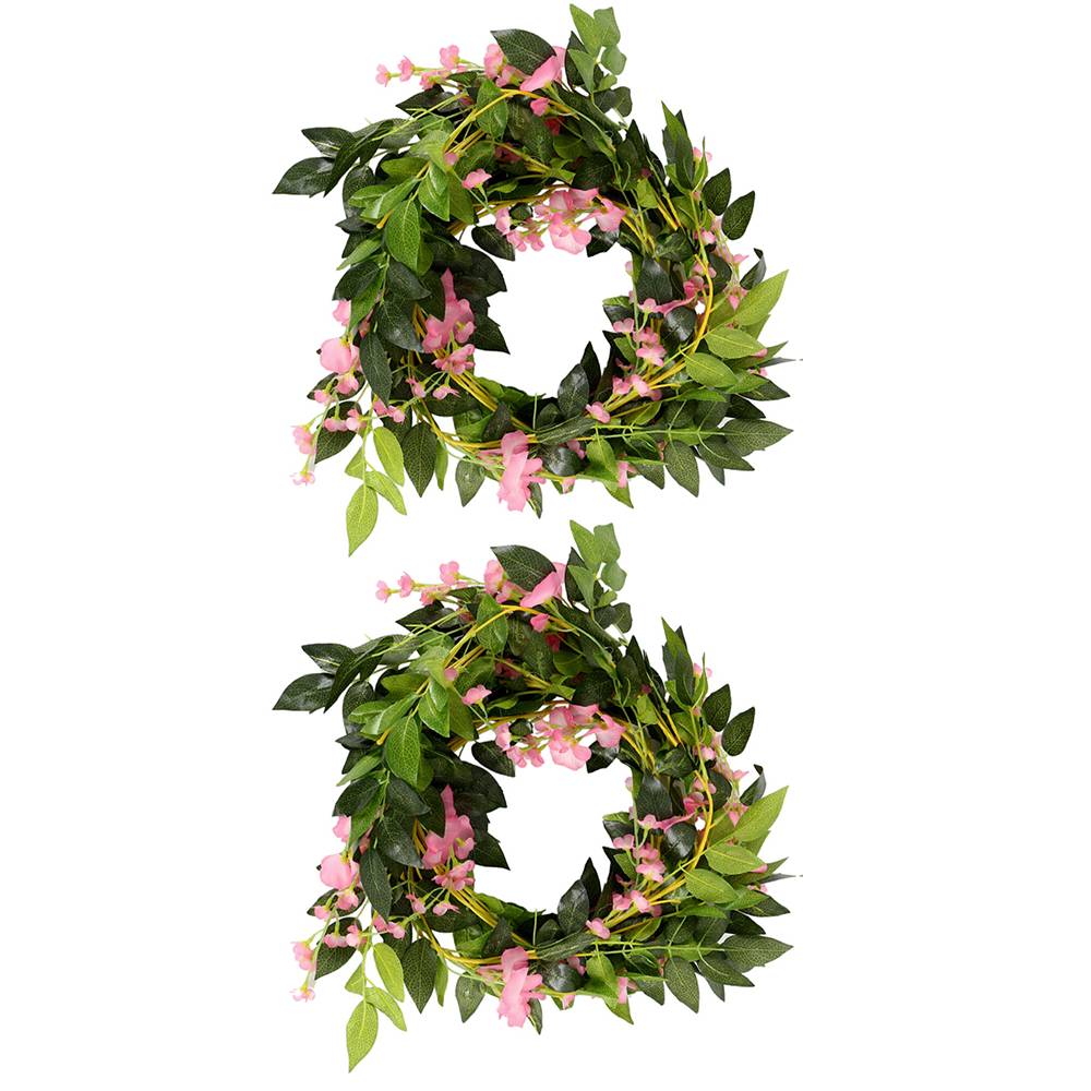 2/4Pcs Wisteria Vine 7ft Faux Flowers Silk Wisteria Garland Artificial Wisteria Vine Rattan Silk Hanging Flower for Home Garden