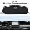 For Jeep Compass    2024 Car Dashboard Cover Avoid Light Pads Sun Shade Mats trument Panel Carpets Accessories