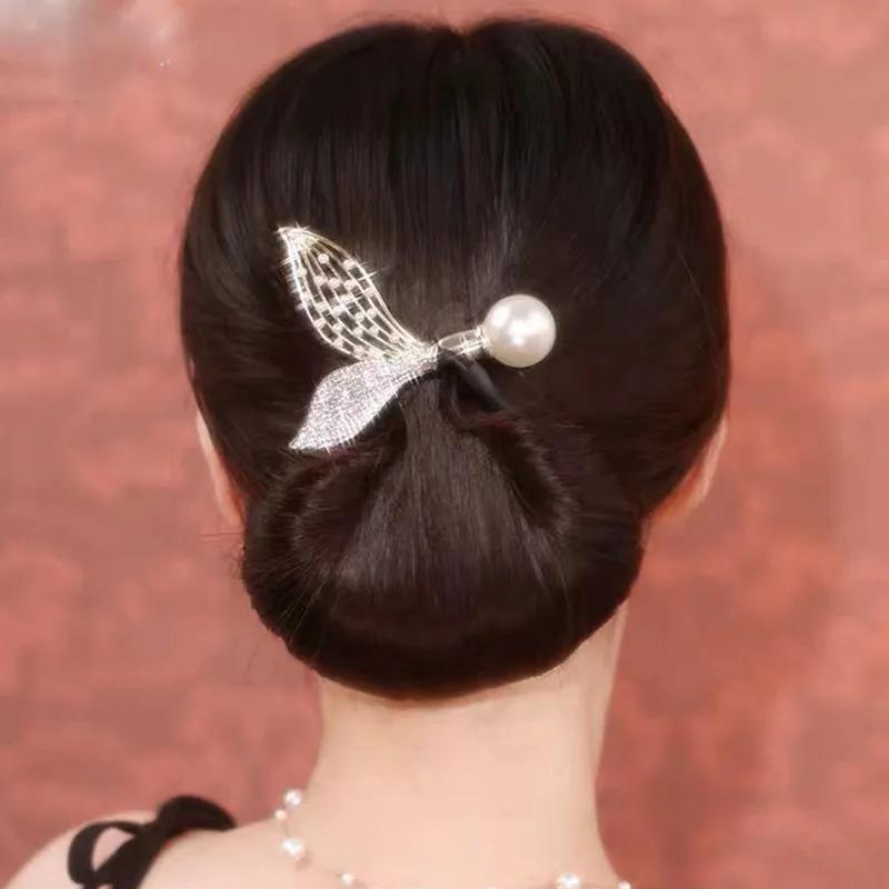 Ins Style Elegant Lazy Hair Curler Fshion Flower Fashion Flower Roller Hair Curler Lazy Hairpin Butterfly Hair Clips For Girls