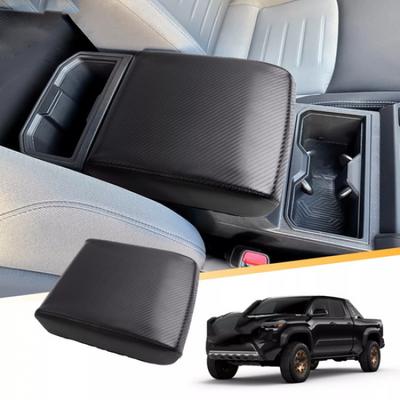 Car Center Armrest Cover Cushion Carbon Fiber Cover For 2024 Toyota Tacoma