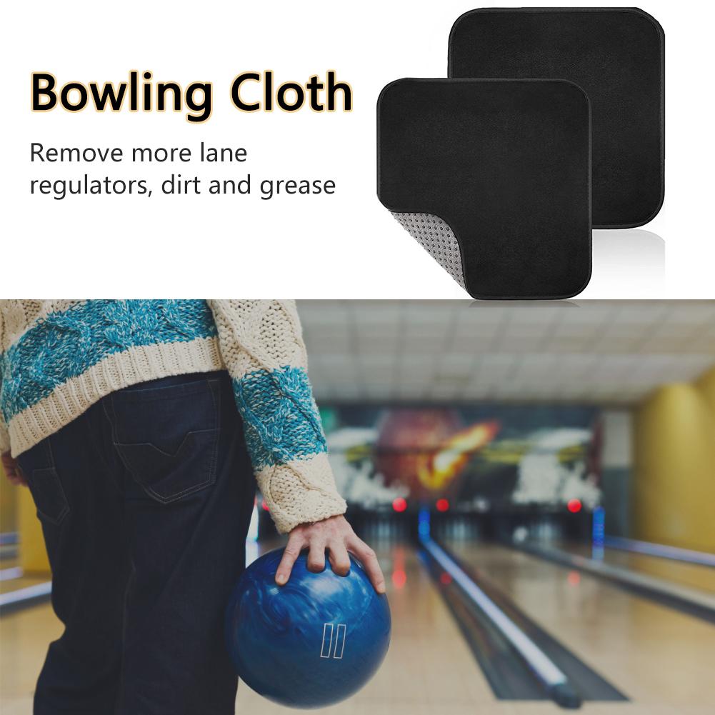 Microfiber Bowling Ball Cleaning Towel Non-Slip Portable Black Bowling Polisher Cloth Lightweight Soft Sports Accessories