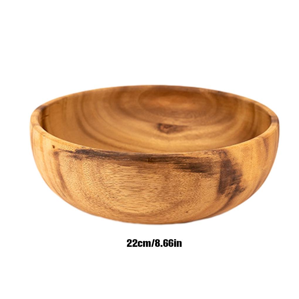 Round Salad Bowl - Wide Range Of Uses - Durable And Reliable Wooden Bowls Bowl Bowls Round Bowl