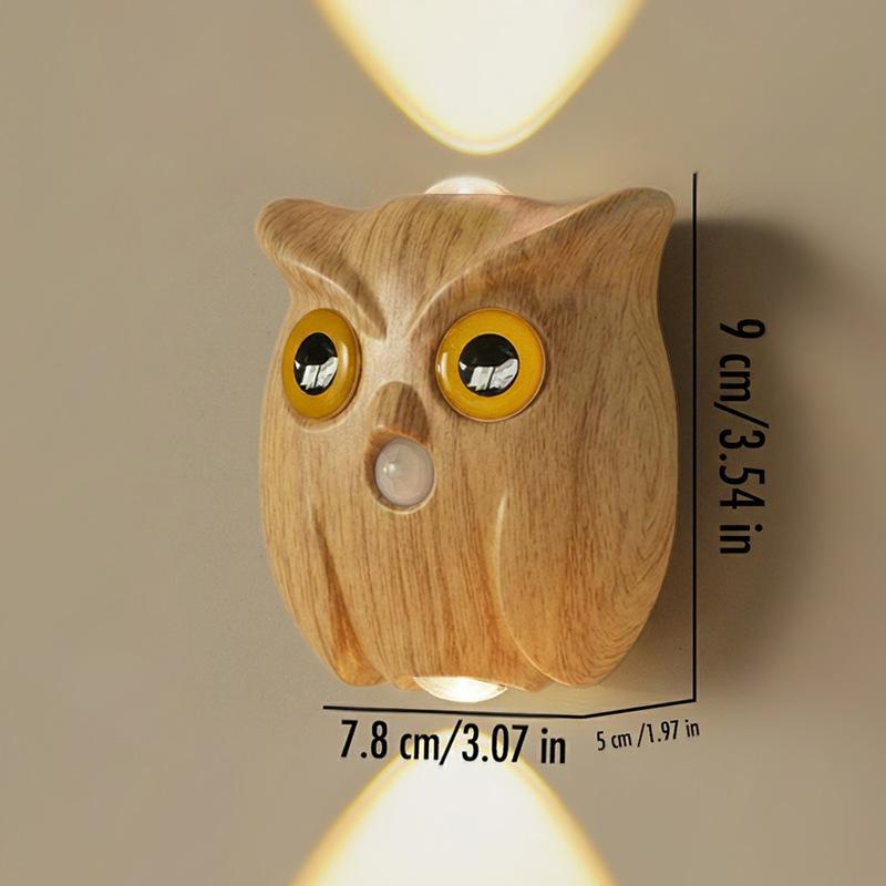 Smart Sensor Night Light Wireless Magnetic Corridor Passage Color Wall Lamp Rechargeable Owl Table Lamp Customizable