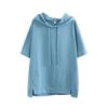 Oversized 4XL Losse Sweatshirts Dames Katoenen Hoodies Zomer Korte Mouwen Dunne T-shirts Dames Casual Trui Tops Buitenkleding