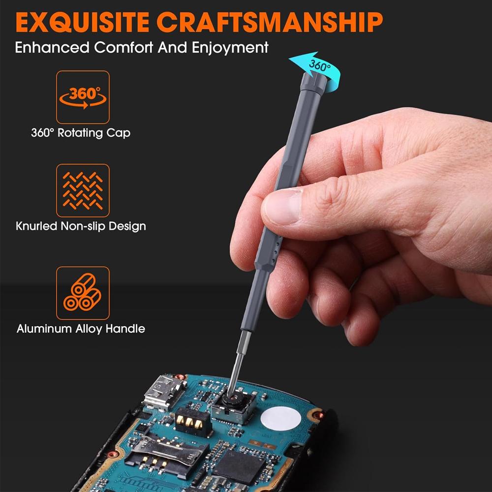 73 in 1 Precision Screwdriver Set with 71 Magnetic Torx Phillips Bits Professional Hand Repair Tools for Camera Phone Watch PC