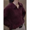 Retro Pullover Pullover Frauen Herbst und Winter koreanische lose und faule Wind weiche Milch V-Ausschnitt Pullover Pullover Top