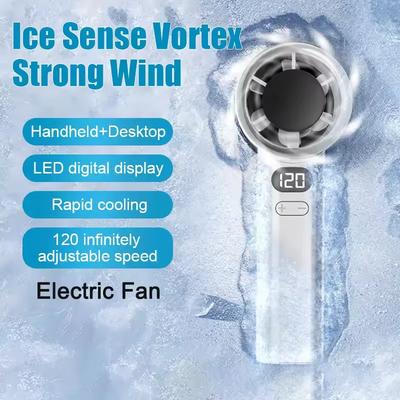 120 Wind Speeds High Speed Portable Handheld Mini Fan USB Rechargeable Air Cooler for Camping