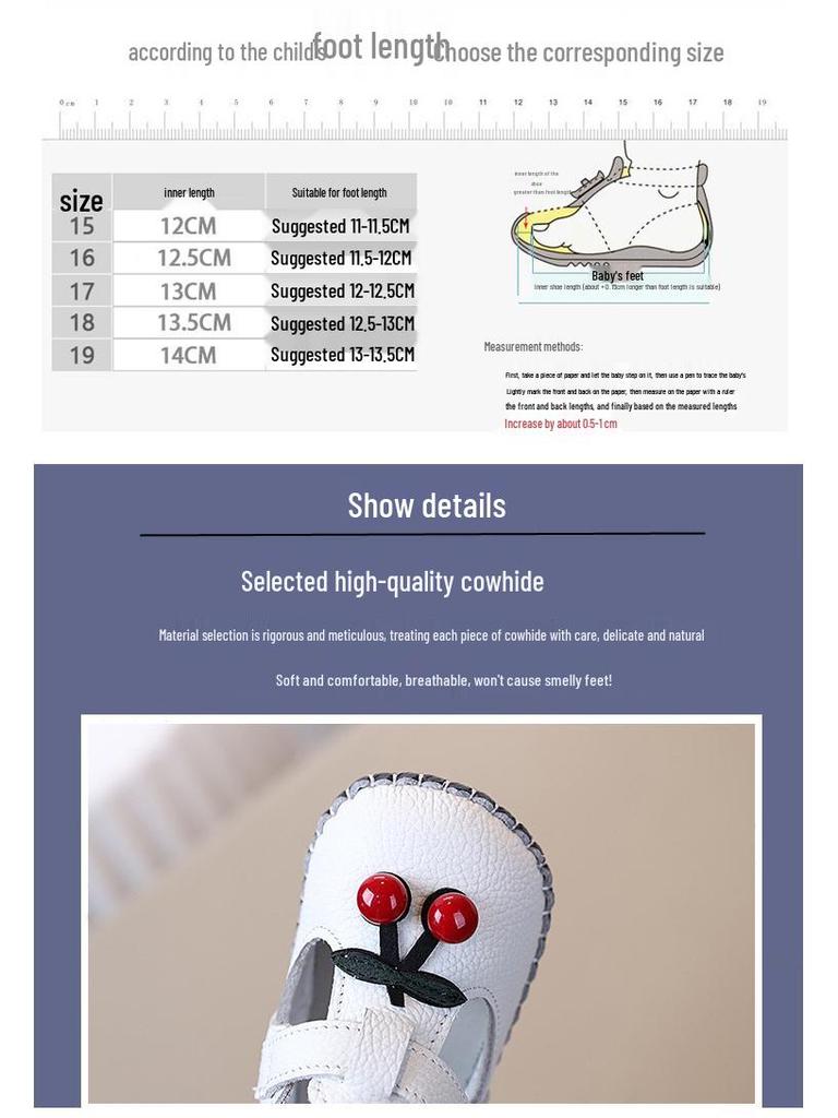 Atmungsaktive rutschfeste Herbst-Kleinkindschuhe für 0-1-jährige Babymädchen - Prinzessinnenstil