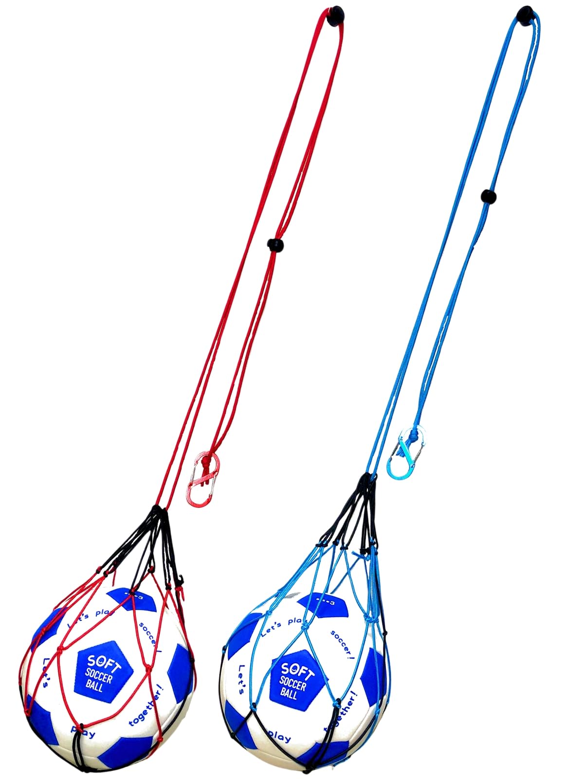 

Okima Soccer Ball Net Holder Net for Basic Ball Storage for Sizes 4 and Basic Shoulder Carabiner Included Blue [Multi-functional Practice] 5,