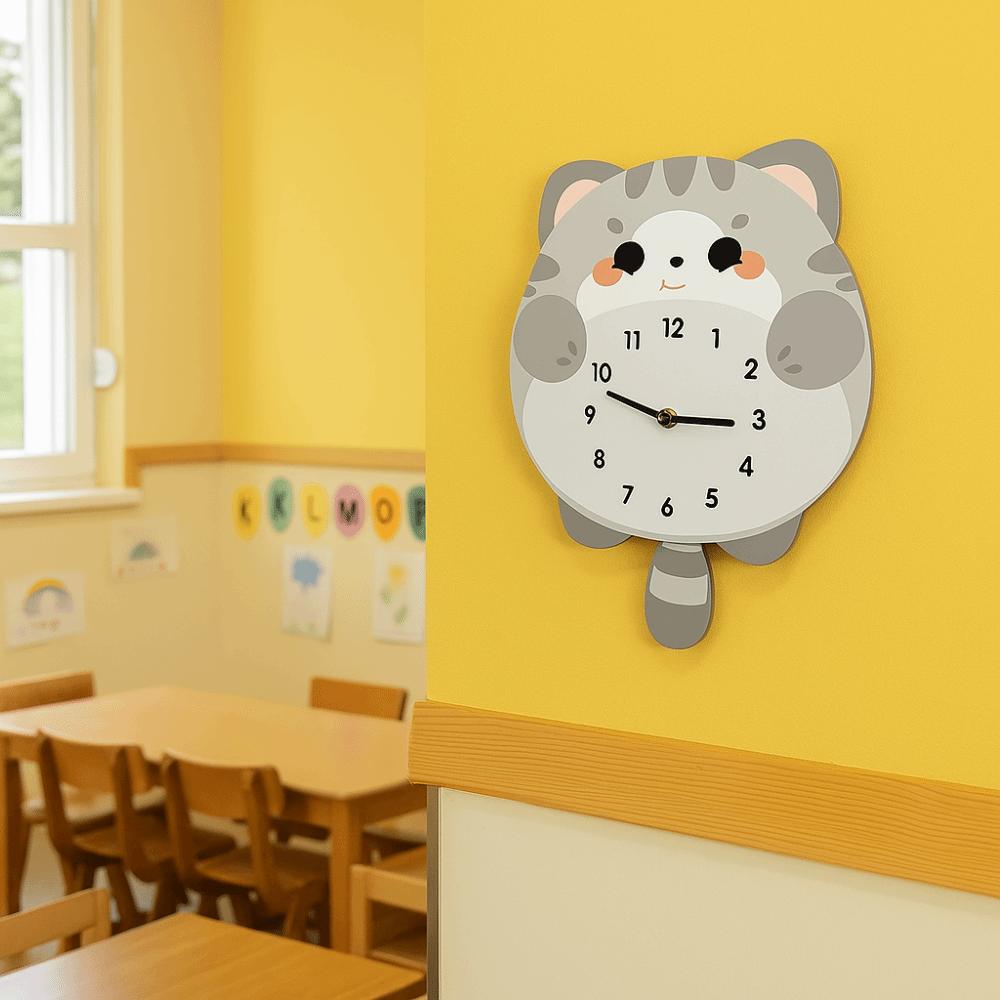 Cartoon Silent Clock Unique Hanging Clock Modern Wall Clock  Office