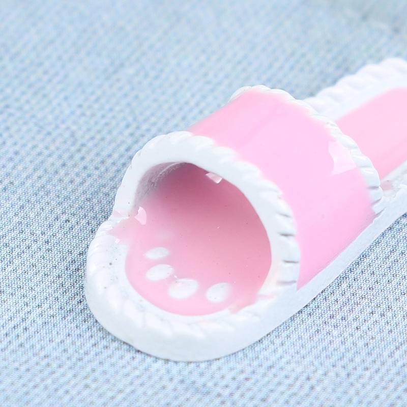 1/12 Scale Dollhouse Miniature Mini Slipper For Doll Shoes Accessories