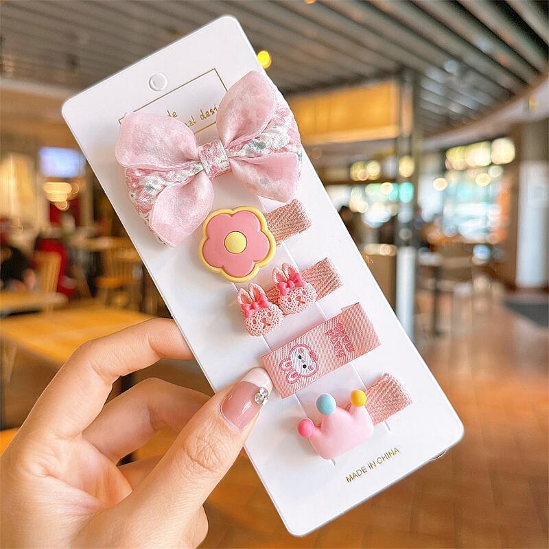 Children'S Hairpin Bag Cloth, Duck Bill Clip Cloth, Bow Root, Princess Hairpin, Cute Little Flower Girl Hair Accessories
