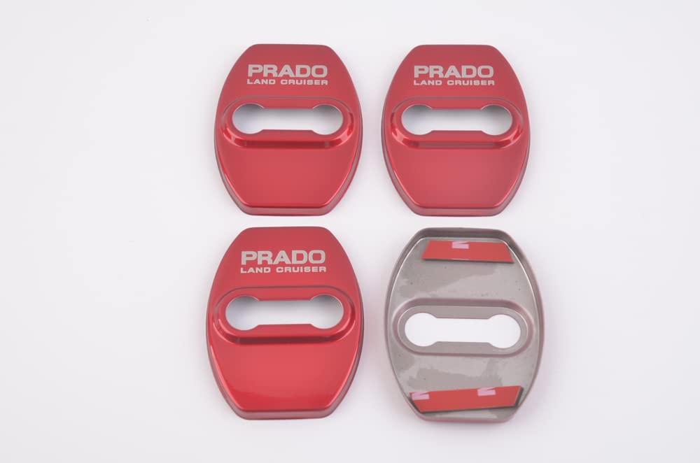 Land Cruiser Prado 150 Series Door Striker Stainless Steel Cover Metallic Custom Dress Up