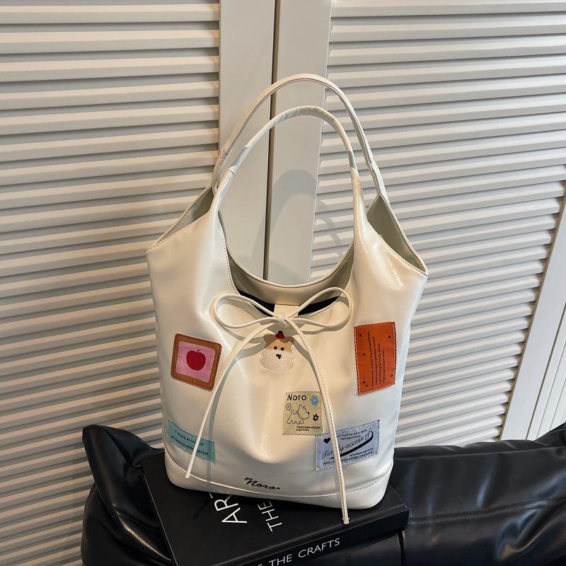 Student Party Vintage Large Capacity Casual Bag Women's 2025 New Fashion College Wind Tote Bag Shoulder Bag Handbag