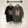 Korea Dongdaemun Large Size Pure Cotton Sigongge Mickey Cartoon Pattern Loose Lazy Wind Short Sleeve T-shirt Women's Summer