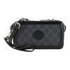 Retro série GG Supreme plátno kůže crossbody taška mini dámská černá