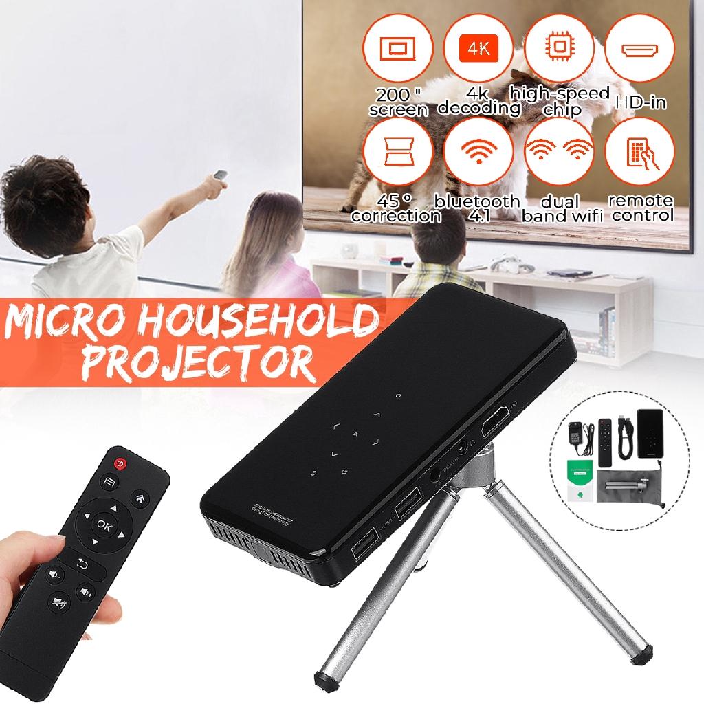 30-200inches HD 1080P Micro WIFI Bluetooth LED Projector Home Theater Android 7.1 2.4G/5G Max 4K HD DC 5V