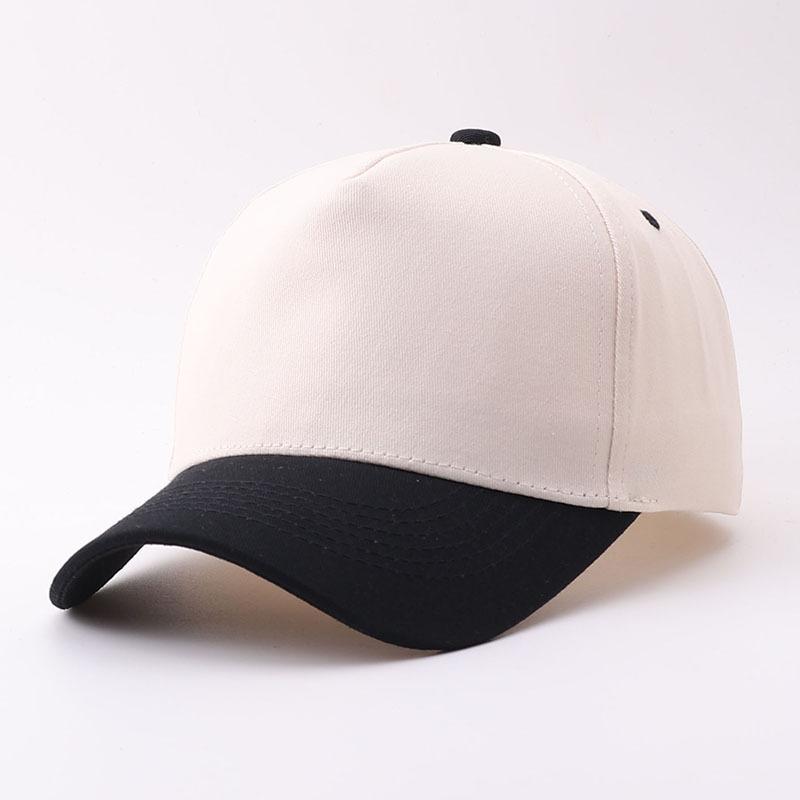 Kontrastfarbe Lichtplatte Amerikanische Baseballkappe Europäische und Amerikanische Mode Fünfteilige Kappe mit gebogenem Schirm Sonnenschutzkappe Lagerware