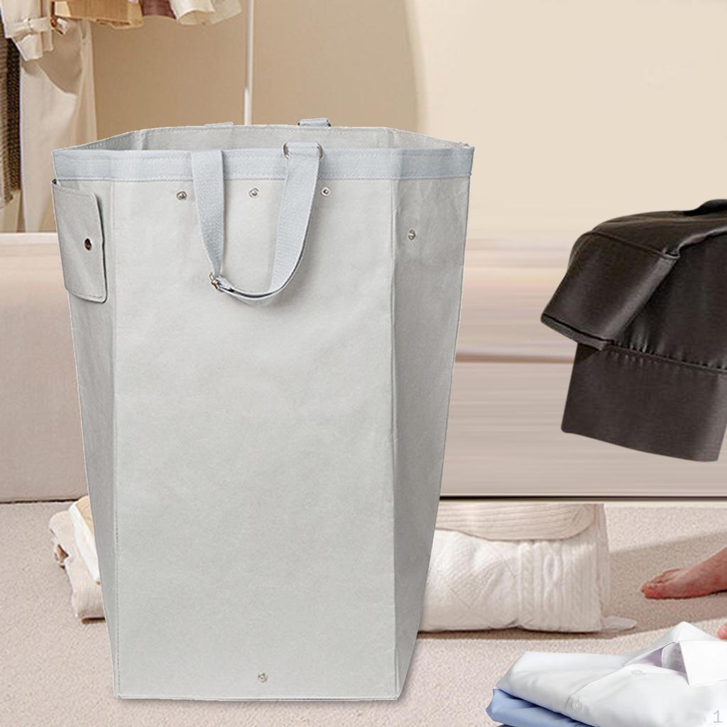Laundry Hamper Clothes Storage Basket with Handles Portable Recycling Bag Organizer for