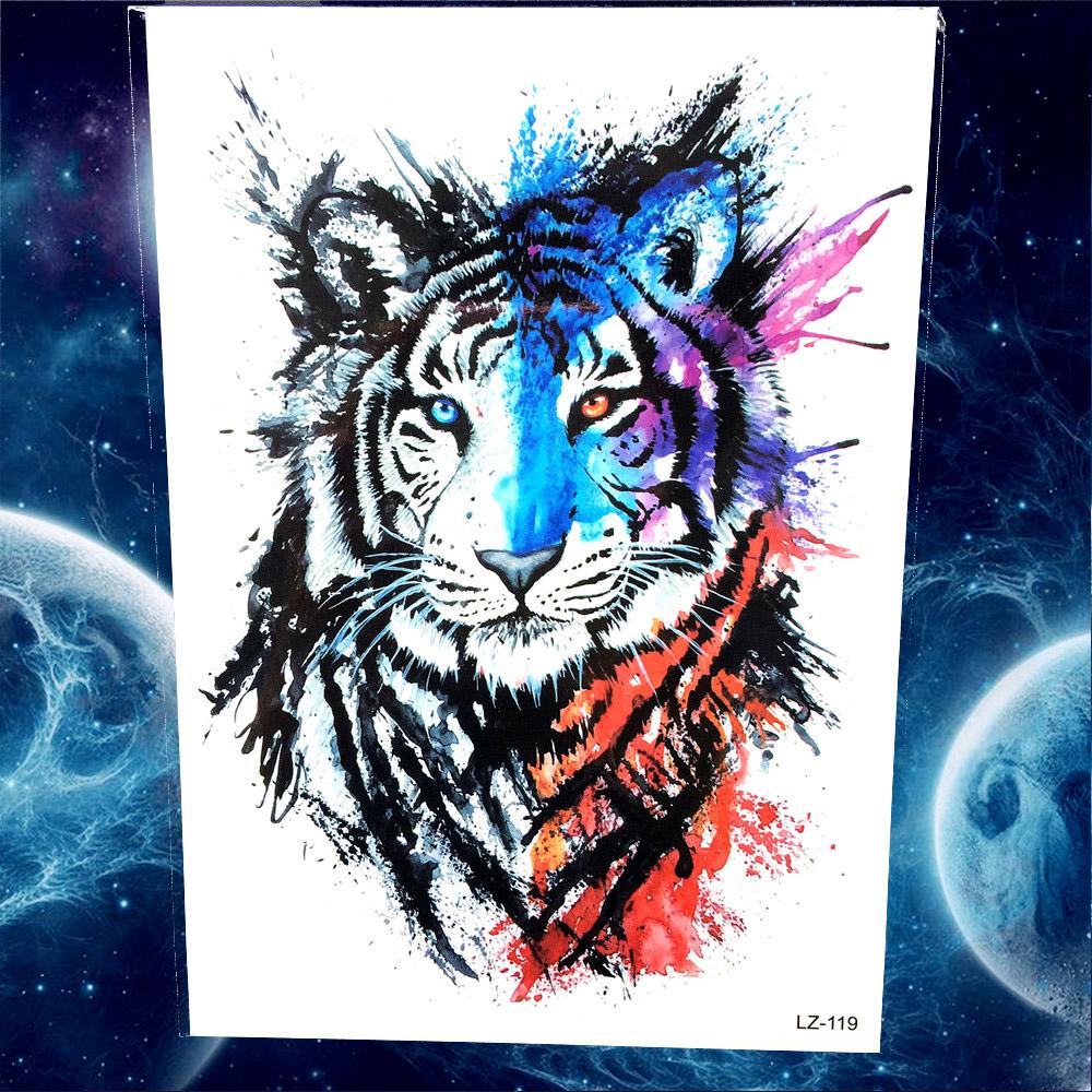Black Maori Temporary Sleeve Tattoos For Men Women Fake Body Art Drawing Full Arm Sleeve 3D Wolf Dragon Military Tatoos For Show