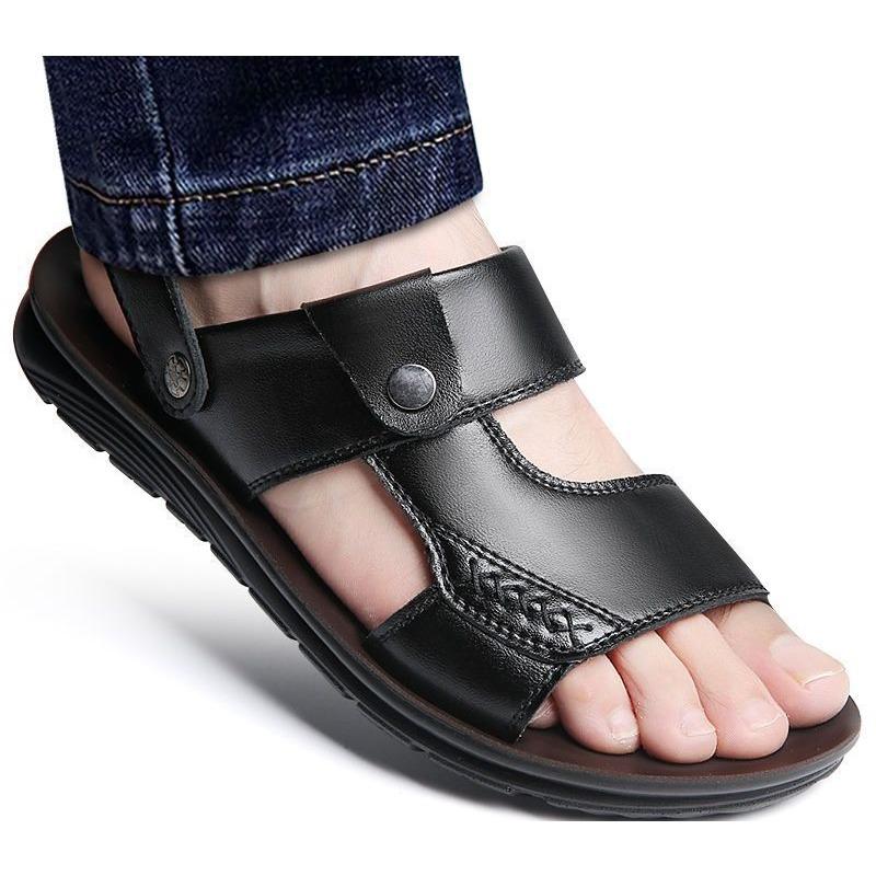 New Men's Anti-slip Breathable Sandals In Summer Wear Sandals To Drive Middle-aged and Elderly Dad Shoes