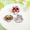Trendy Skull Face Mushroom Alloy Brooch – Creative and Unique Mushroom Accessories