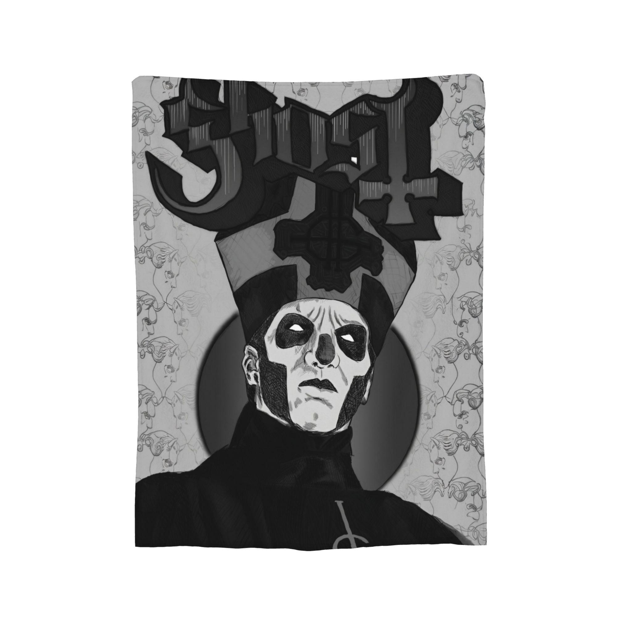 

Ghost Band Rock Blanket Fleece Print Multi-function Soft Throw Blankets for Bedding Travel Bedspread 30x40in