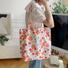 1 Summer Floral Bag Bag Large Capacity Rose Canvas Bag Beach Bag Shopping Bag Shoulder Bag