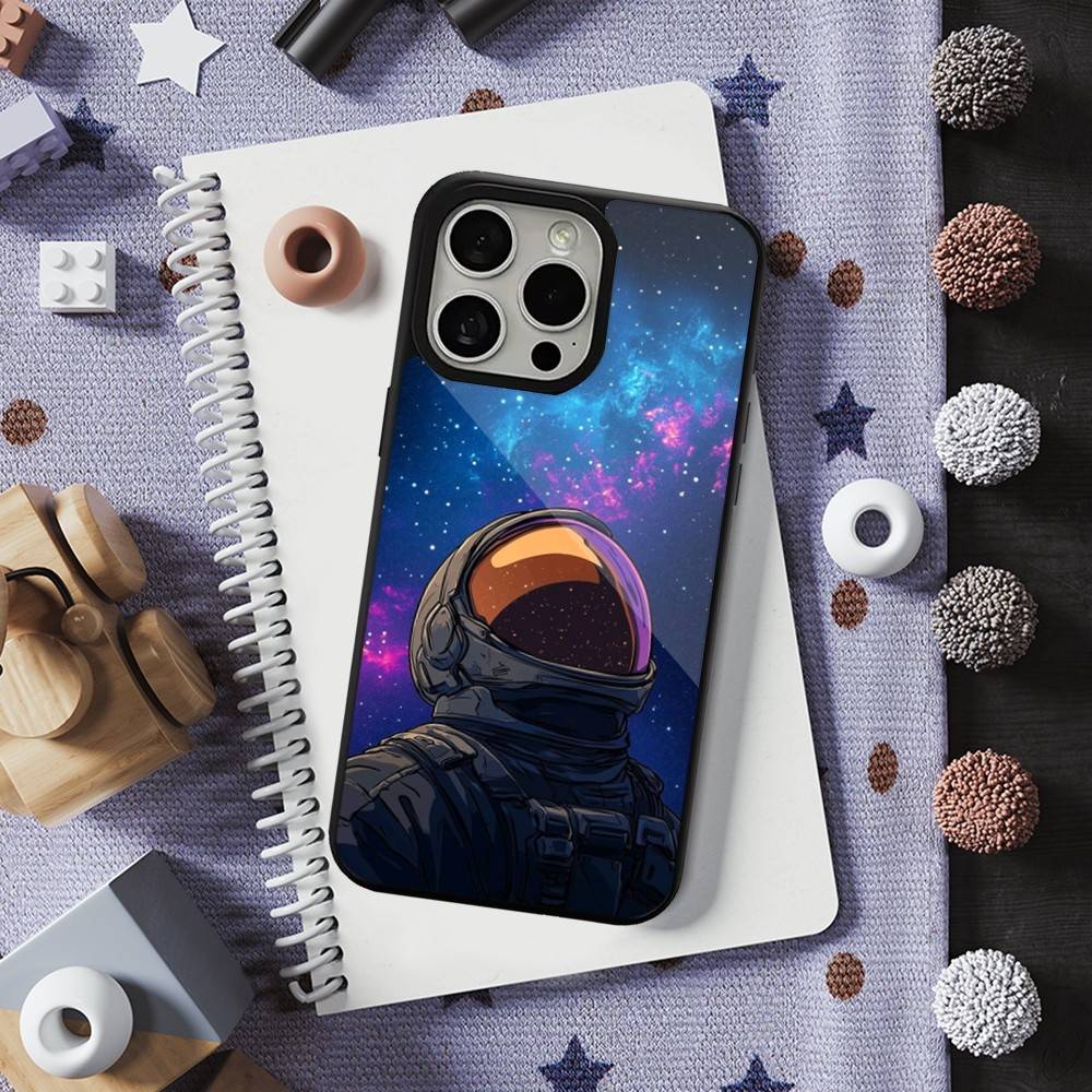 Cute Cartoon Astronaut For iPhone 15,Mini,13,12,Pro,16,17,Max,11,14,Plus,For Magsafe,Magnetic Wireless Charging Case
