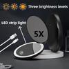Foldable LED Magnifying Makeup Mirror - 2x, 5x, 10x