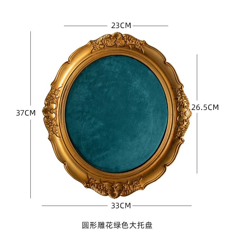 Premium Jewelry Display Stand with Vintage Green Velvet Earring Necklace Holder for Retail Store Counter/Photography Props