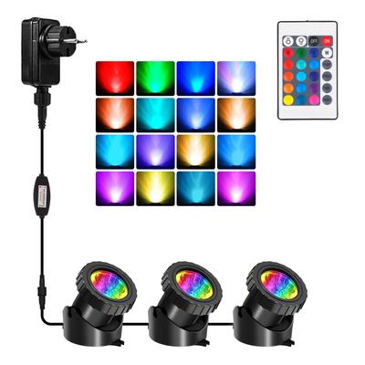 T-SUN Ferngesteuertes RGB-Tauchboot mit EU-/US-/UK-Stecker, Unterwasserlicht für den Außenbereich, Vase, Schüssel, Garten, Aquarium, Dekoration, Rasenlampe