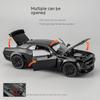 1/32 Scale Dodge Challenger Hellcat STR Red Eyes Toy Car DieCast Vehicles Metel Cars Decoration Pull Back Model Cars with Sound and Light