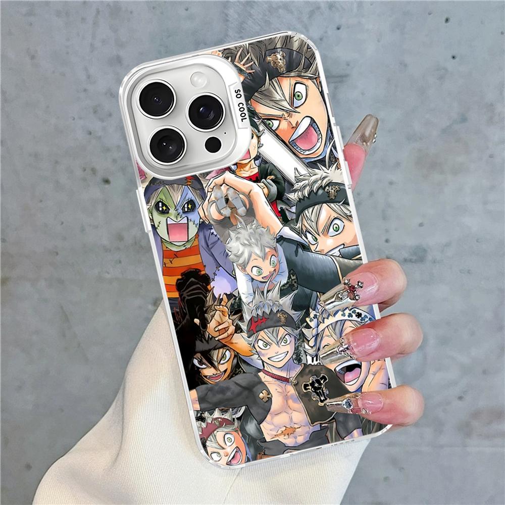 Black Clover Phone Case For IPhone 16 15 14 13 12 11 Pro Max X XR XSMAX 8 7 Plus Matte Shockproof Back Cover