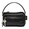 Camero Kit Silver Foil Embossed Logo Leather Crossbody Tote Bag Women Bags Black C10276-900