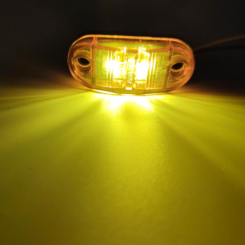 2 Stück 12V 24V LED Seitenmarkierungsleuchten Warnrücklicht Auto Auto Außenleuchten Anhänger LKW LKW Gelbe Weiße Rote Lichter