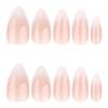 Hot-selling gradual change wearing nail French white simple manicure almond-shaped false nail wearing nail piece