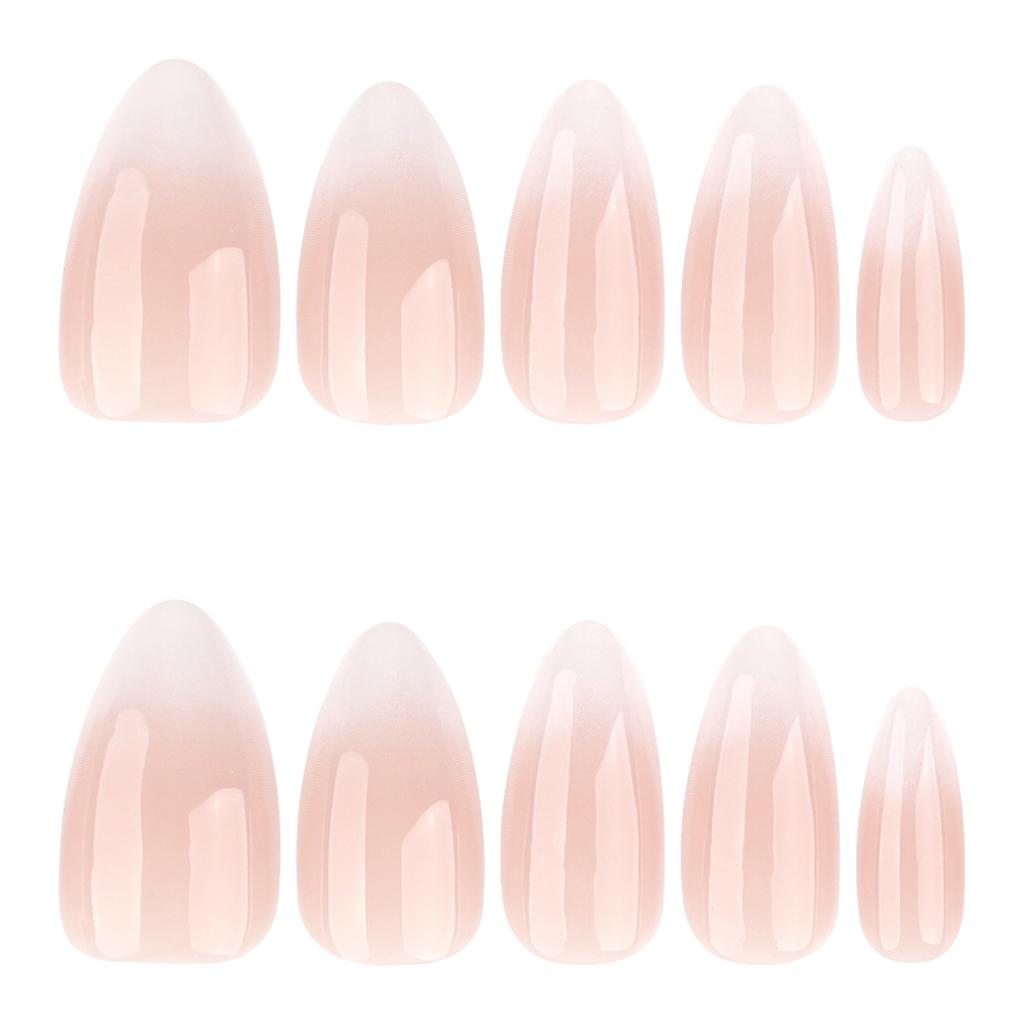 Hot-selling gradual change wearing nail French white simple manicure almond-shaped false nail wearing nail piece
