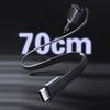 90W Double USB C Auto Charger Type C Retractable Cable Builts In Safety Protections for Multiple Devices Charging