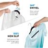 Flocked Non-Slip Plastic Clothes Hanger Space-Saving Anti-Wrinkle Design