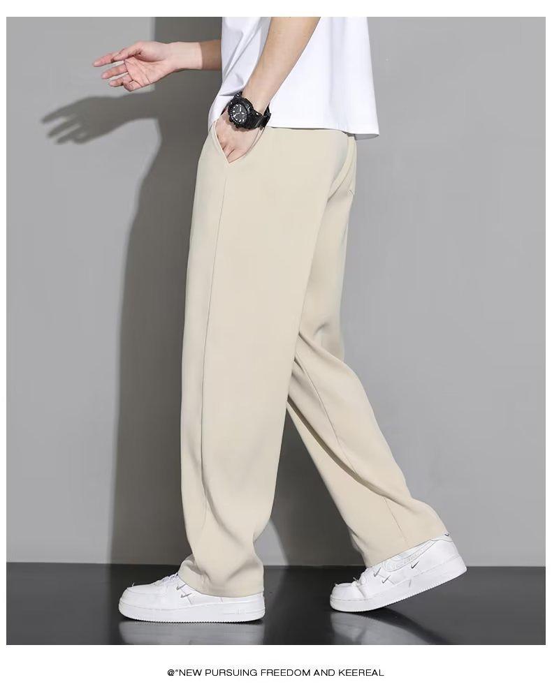 Men's Retro Japanese Style Loose Straight-Leg Pants - Trendy All-Match Casual for Spring & Autumn