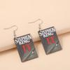 Fully Managed Environmentally Friendly Acrylic Earrings, Personalized Halloween Book-Shaped Earrings, Earrings.