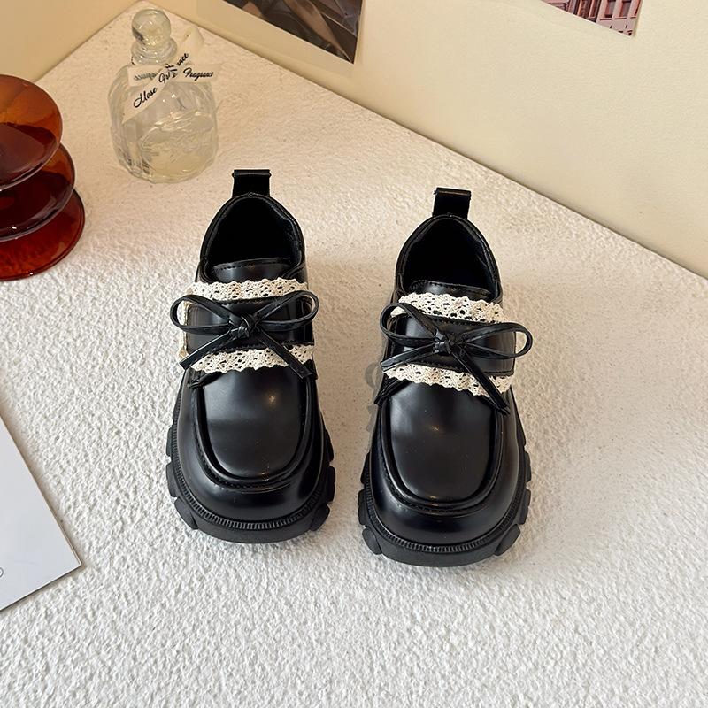 Girls' leather shoes 2025 spring new children's shoes little girl princess shoes soft-soled loafers trendy retro leather shoes