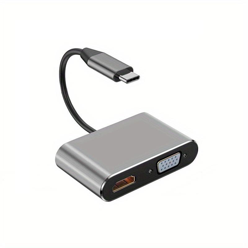 4-in-1 Type C Adapter Hub to HDMI VGA USB 3.0 Digital AV Multiport Adapter =0.5m серый
