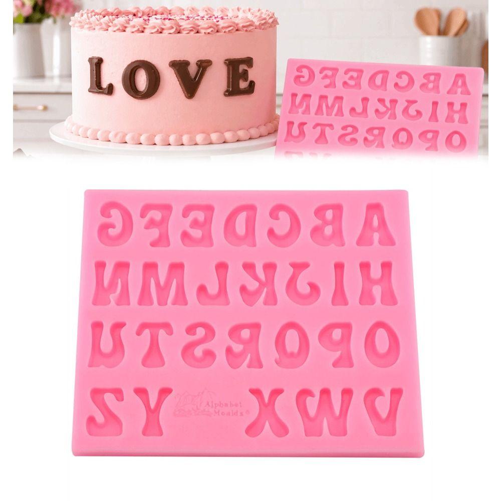 26 Letters Shape Silicone Mold Set Flexible Silicone Chocolate Candy Mold Party Decoration