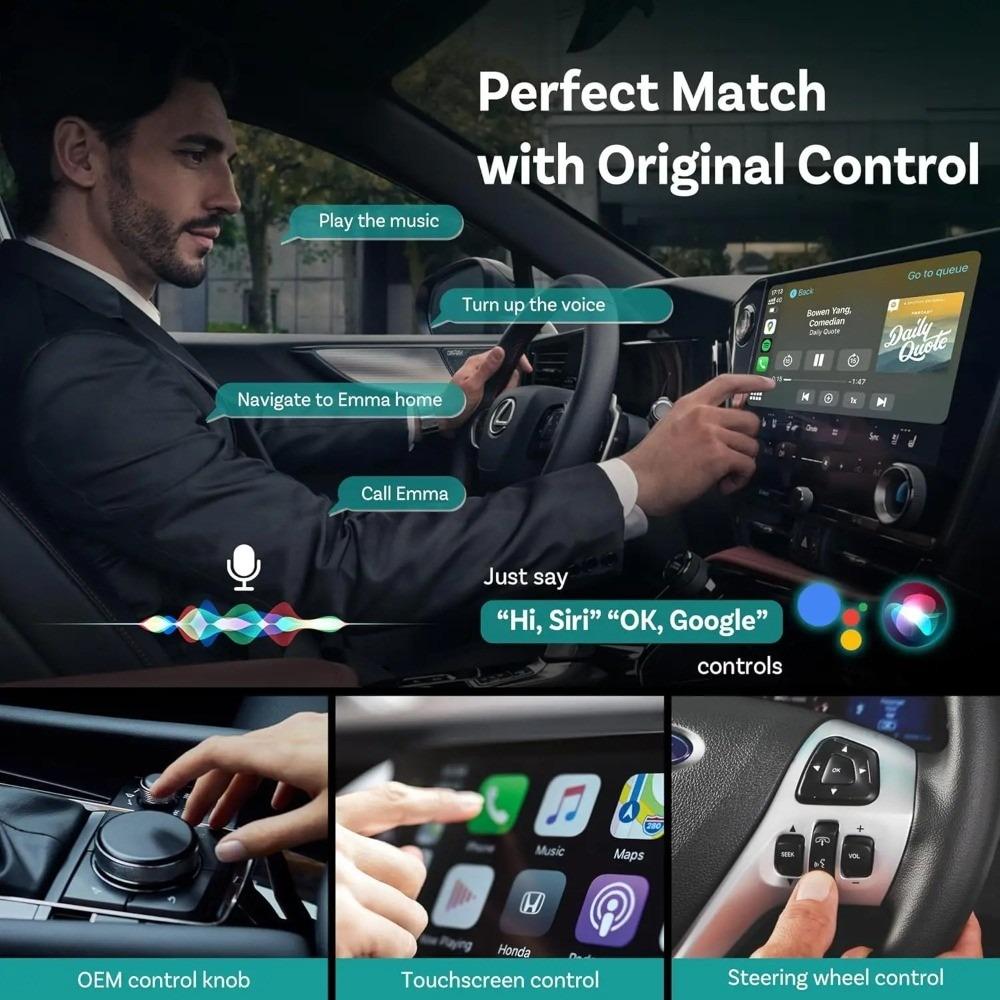 2026 NEW OTTOCAST 2 in 1 MINI NOVA Wired To Wireless CarPlay Android Auto Adapter Plug and Play