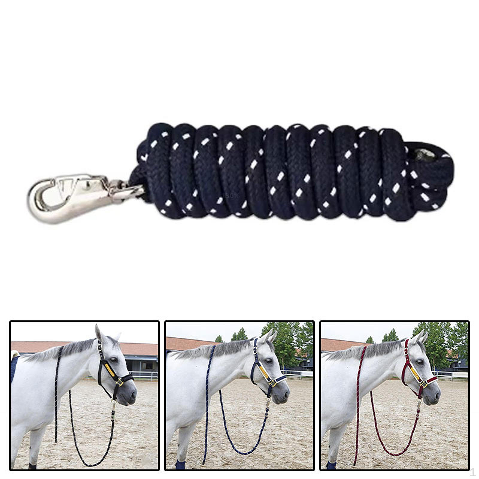 

Поводок для лошади, поводок для дрессировки собак, выпад, слежение, шнур, прочный с тёмно-синий