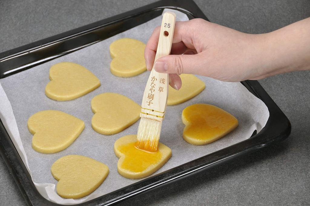 Sakai Sangyo Cooking Short Handle for Easy To Spread Made In Japan Brush, 25mm, Cooking, Bread, Baking, Sauces,