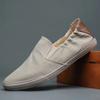 Fashion 2025 Ins Fashion Shoes Men Loafers Canvas Shoes Men Casual Shoes Flat Slip on Male Footwear